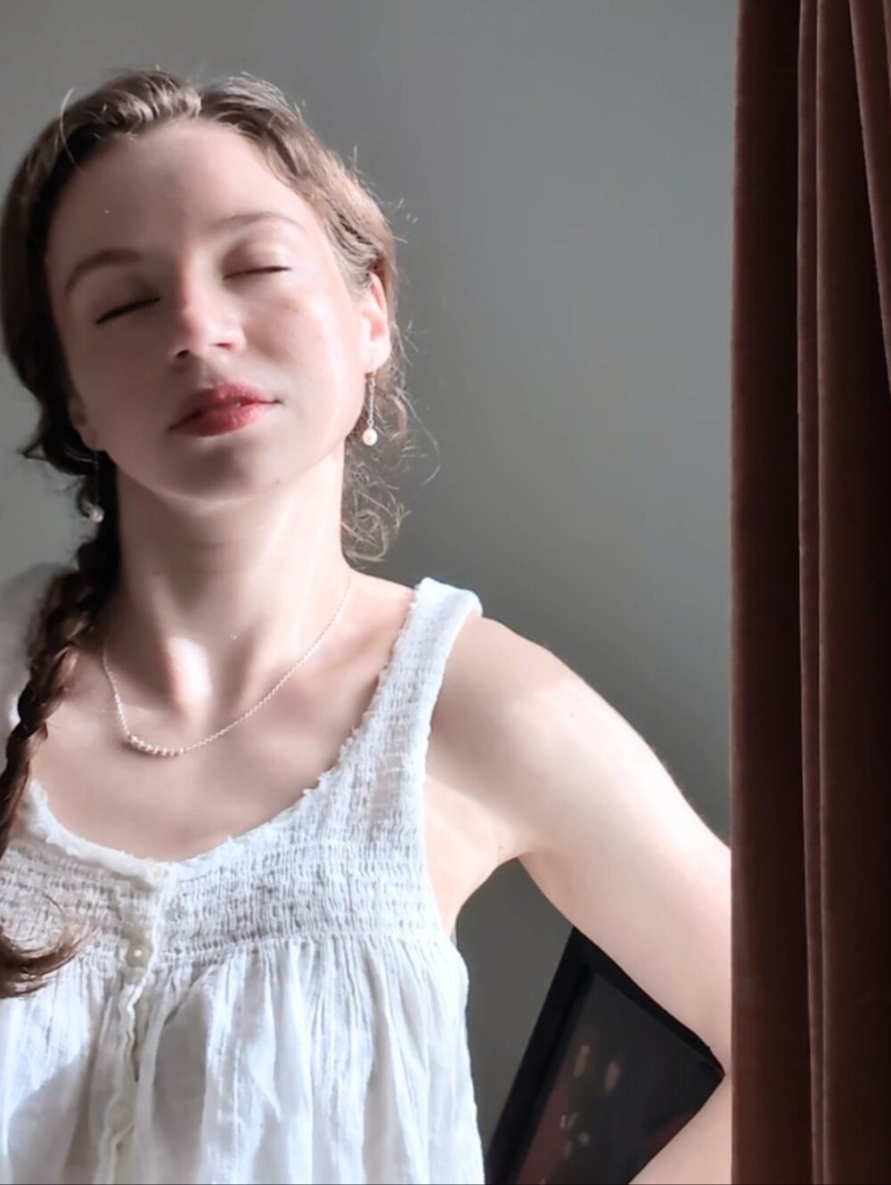 Airy Smocked White Tank
